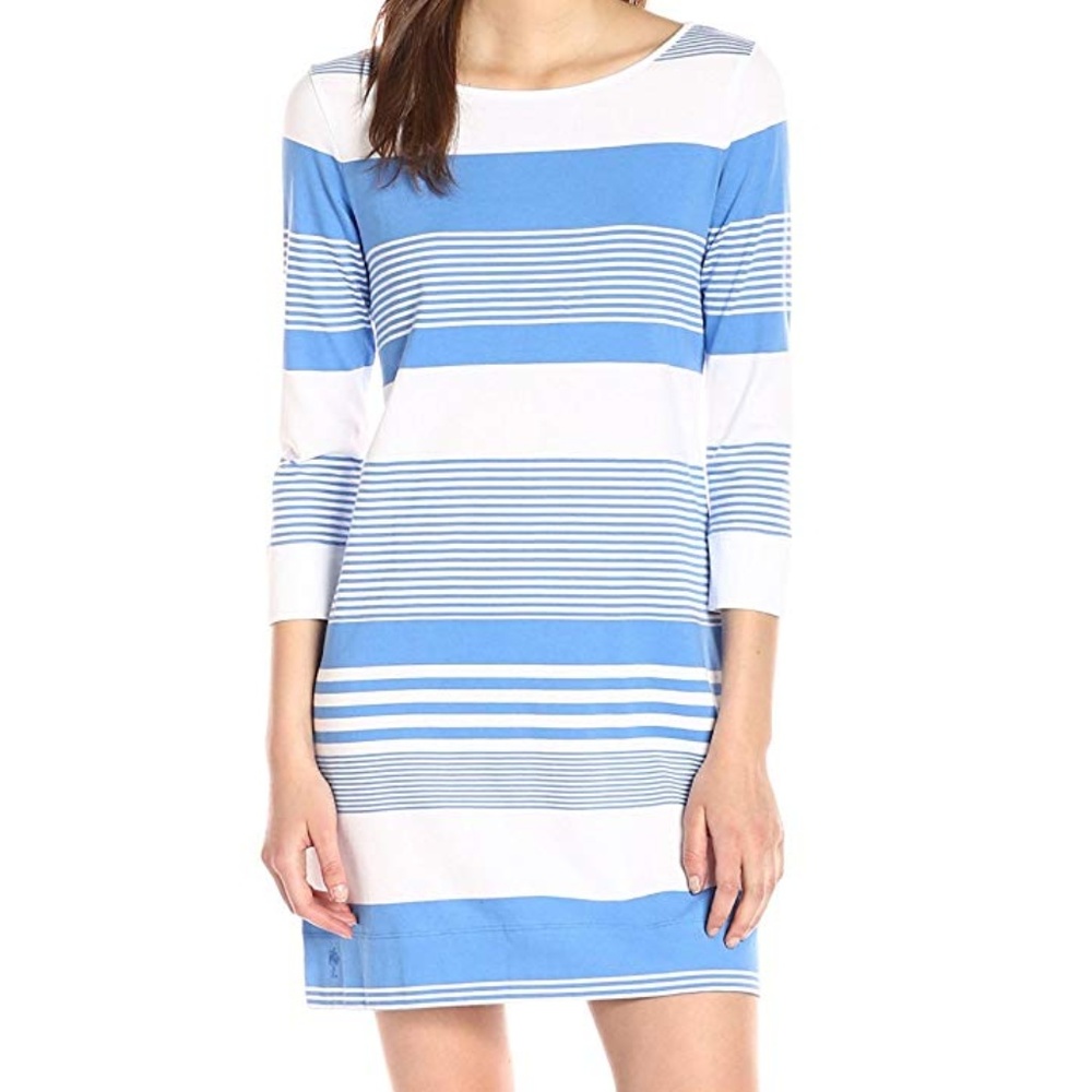 {M} Lilly Pulitzer Marlowe Bay Blue Coconut Stripe